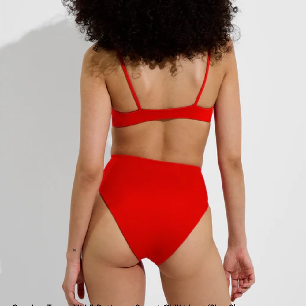 Left On Friday Hi Hi hi-waist Bikini Bottoms in Red